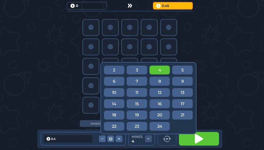 Lucky Mines Interface